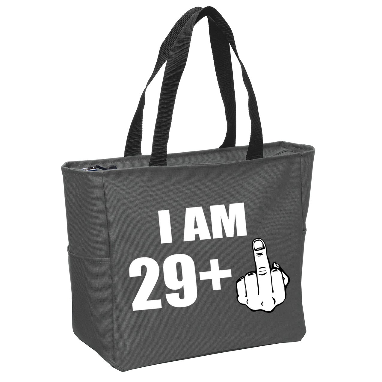 I Am 30 Middle Finger Zip Tote Bag