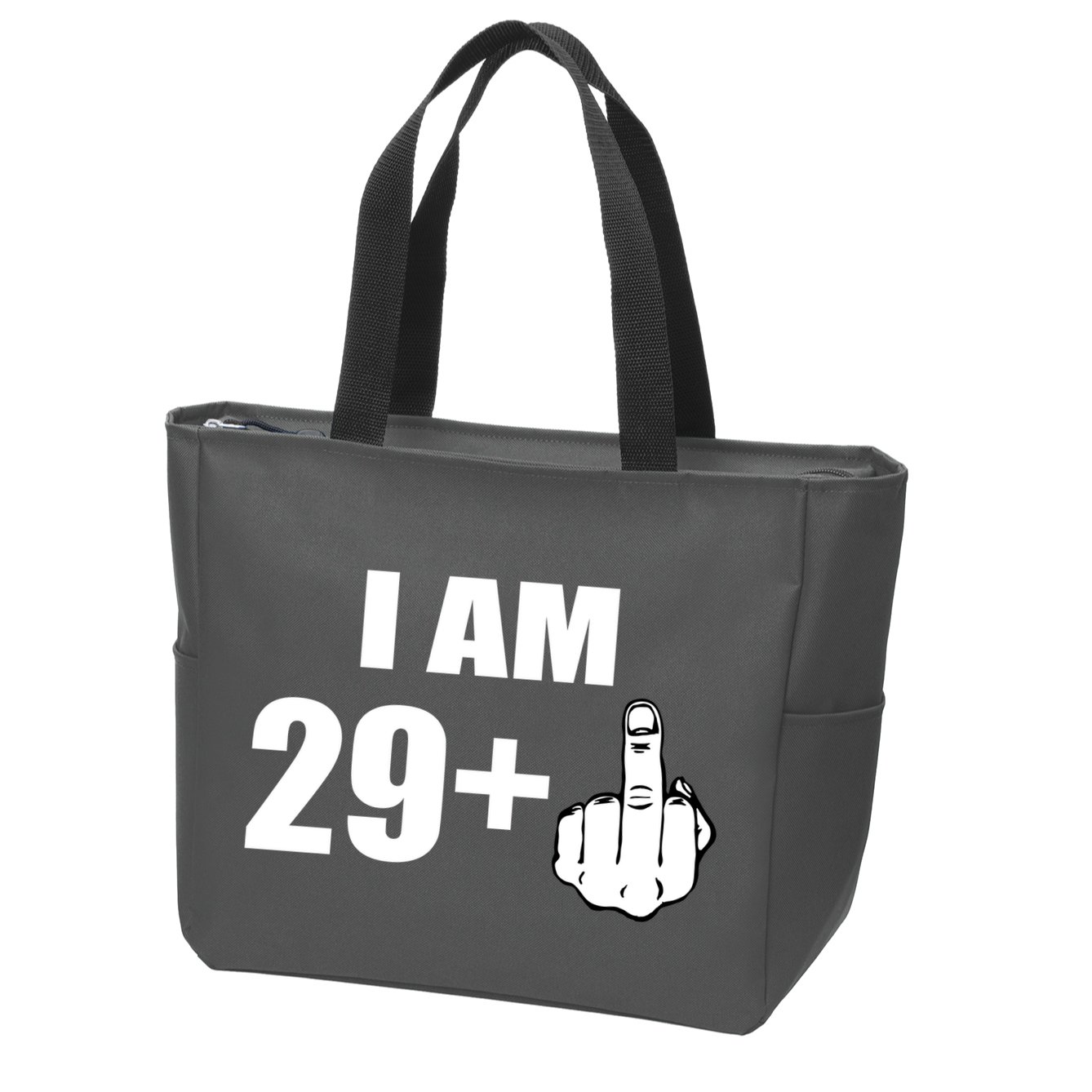 I Am 30 Middle Finger Zip Tote Bag