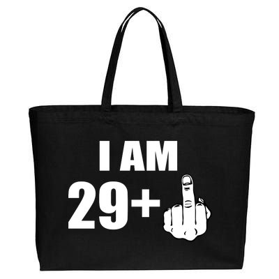 I Am 30 Middle Finger Cotton Canvas Jumbo Tote