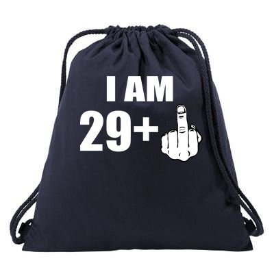 I Am 30 Middle Finger Drawstring Bag