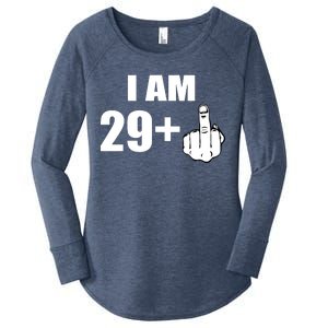 I Am 30 Middle Finger Women's Perfect Tri Tunic Long Sleeve Shirt