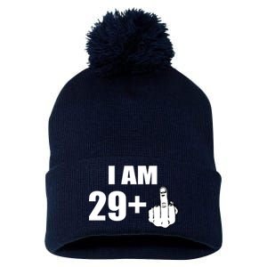 I Am 30 Middle Finger Pom Pom 12in Knit Beanie