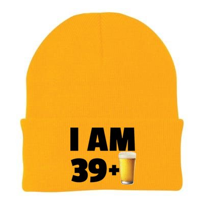 I Am 39 Plus Beer 40th Birthday Knit Cap Winter Beanie