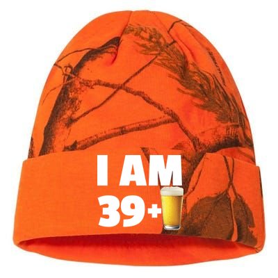 I Am 39 Plus Beer 40th Birthday Kati Licensed 12" Camo Beanie