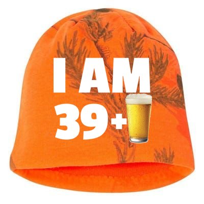 I Am 39 Plus Beer 40th Birthday Kati - Camo Knit Beanie