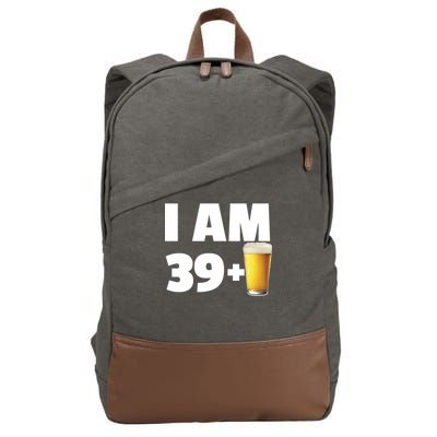 I Am 39 Plus Beer 40th Birthday Cotton Canvas Backpack