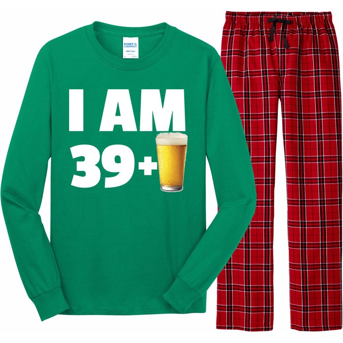 I Am 39 Plus Beer 40th Birthday Long Sleeve Pajama Set