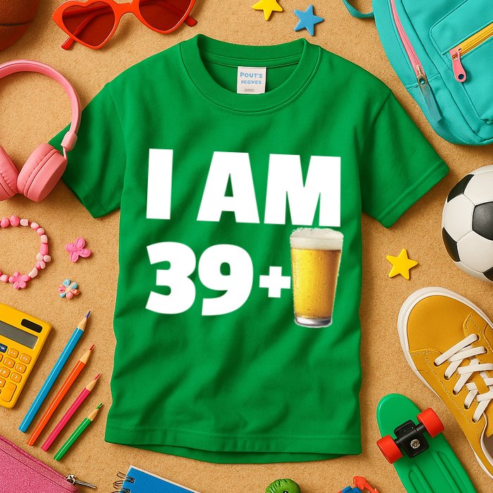 I Am 39 Plus Beer 40th Birthday Kids T-Shirt