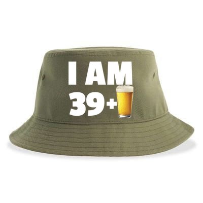 I Am 39 Plus Beer 40th Birthday Sustainable Bucket Hat