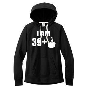 I Am 40 Middle Finger Women's Fleece Hoodie