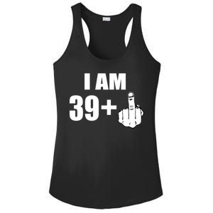 I Am 40 Middle Finger Ladies PosiCharge Competitor Racerback Tank