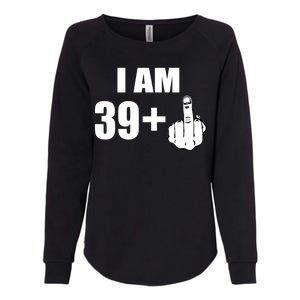 I Am 40 Middle Finger Womens California Wash Sweatshirt