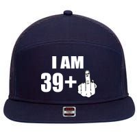 I Am 40 Middle Finger 7 Panel Mesh Trucker Snapback Hat