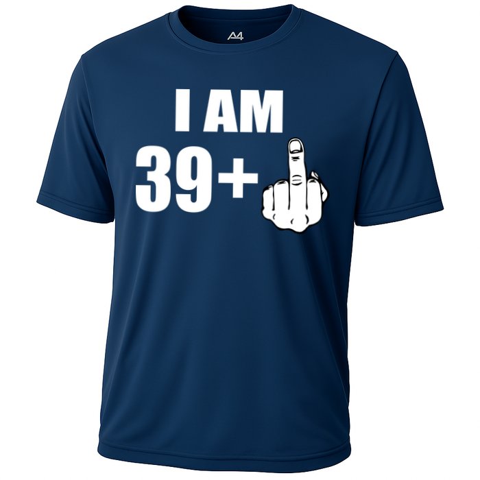 I Am 40 Middle Finger Cooling Performance Crew T-Shirt