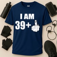I Am 40 Middle Finger Cooling Performance Crew T-Shirt