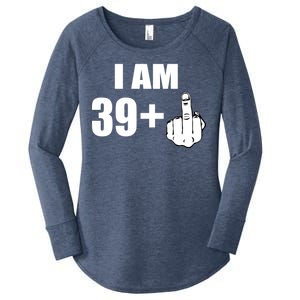 I Am 40 Middle Finger Women's Perfect Tri Tunic Long Sleeve Shirt