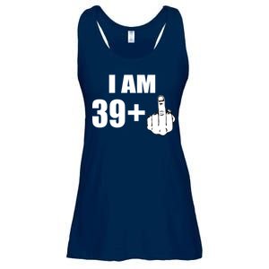 I Am 40 Middle Finger Ladies Essential Flowy Tank