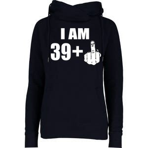 I Am 40 Middle Finger Womens Funnel Neck Pullover Hood