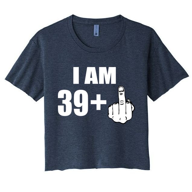 I Am 40 Middle Finger Crop Top