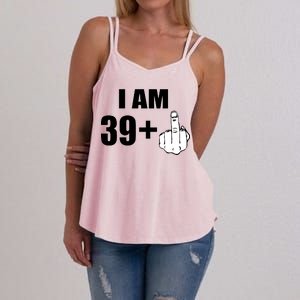 I Am 40 Middle Finger Women's Strappy Tank