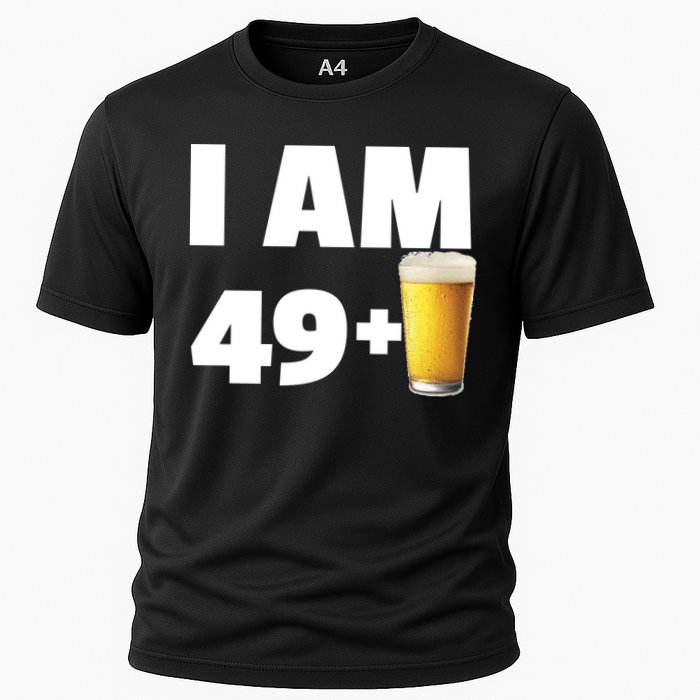 I Am 49 Plus Beer 50th Birthday Cooling Performance Crew T-Shirt