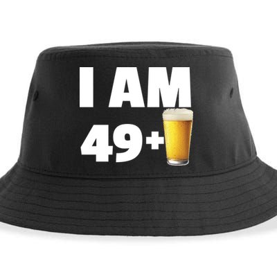 I Am 49 Plus Beer 50th Birthday Sustainable Bucket Hat