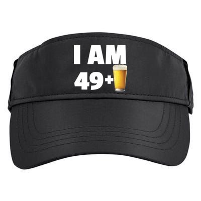 I Am 49 Plus Beer 50th Birthday Adult Drive Performance Visor