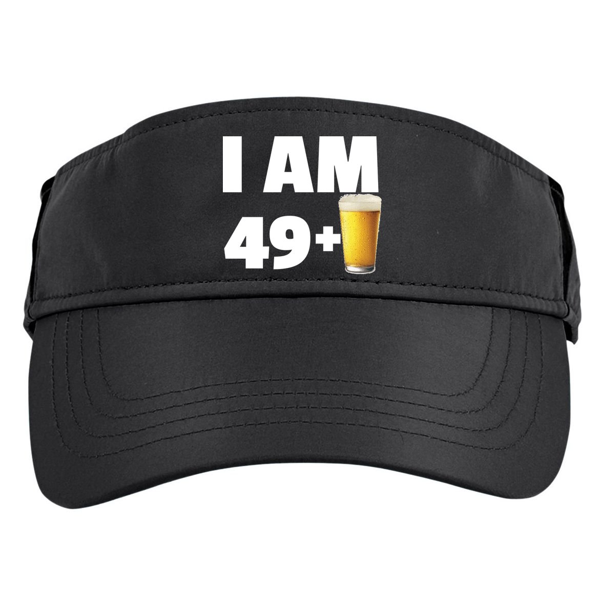 I Am 49 Plus Beer 50th Birthday Adult Drive Performance Visor