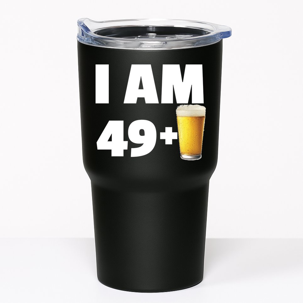 I Am 49 Plus Beer 50th Birthday Tumbler
