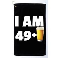I Am 49 Plus Beer 50th Birthday Golf Towel