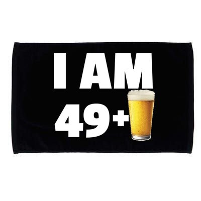 I Am 49 Plus Beer 50th Birthday Microfiber Hand Towel