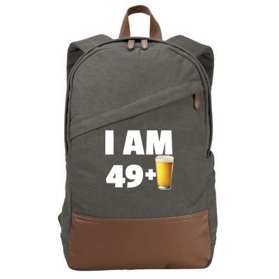 I Am 49 Plus Beer 50th Birthday Cotton Canvas Backpack