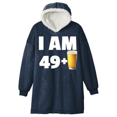 I Am 49 Plus Beer 50th Birthday Hooded Wearable Blanket