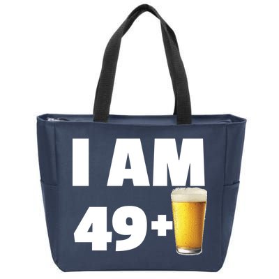 I Am 49 Plus Beer 50th Birthday Zip Tote Bag