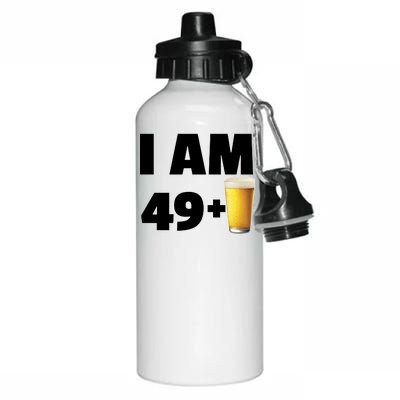 I Am 49 Plus Beer 50th Birthday Aluminum Water Bottle