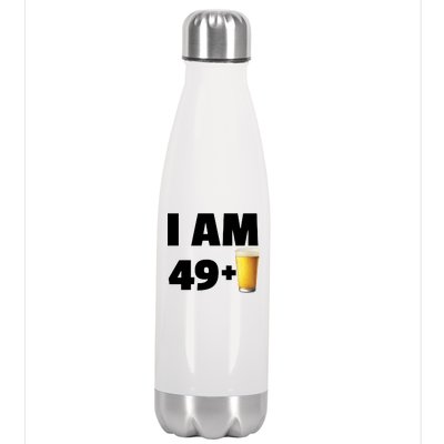 I Am 49 Plus Beer 50th Birthday Stainless Steel Insulated Water Bottle