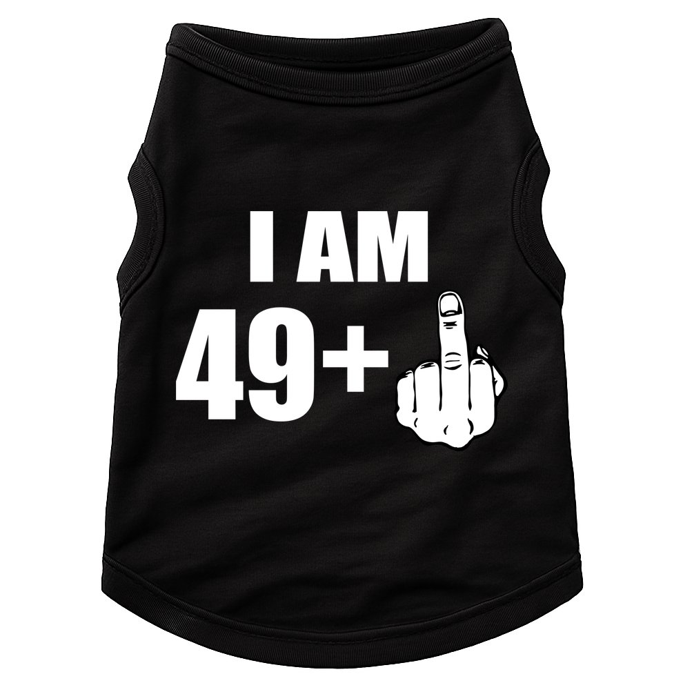 I Am 50 Middle Finger Funny 50th Birthday Gift T-Shirt Doggie Tank