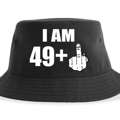 I Am 50 Middle Finger Funny 50th Birthday Gift T-Shirt Sustainable Bucket Hat