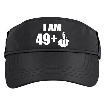 I Am 50 Middle Finger Funny 50th Birthday Gift T-Shirt Adult Drive Performance Visor