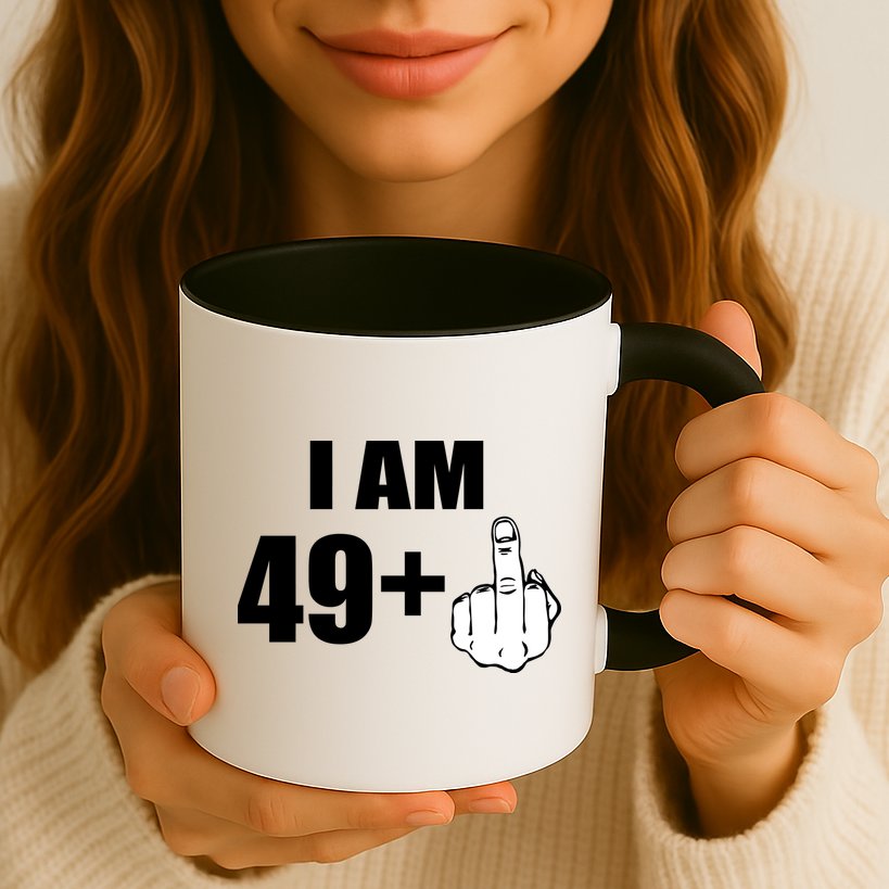 I Am 50 Middle Finger Funny 50th Birthday Gift T-Shirt Mug
