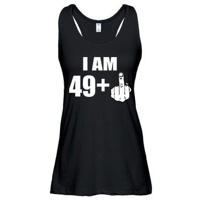 I Am 50 Middle Finger Funny 50th Birthday Gift T-Shirt Ladies Essential Flowy Tank