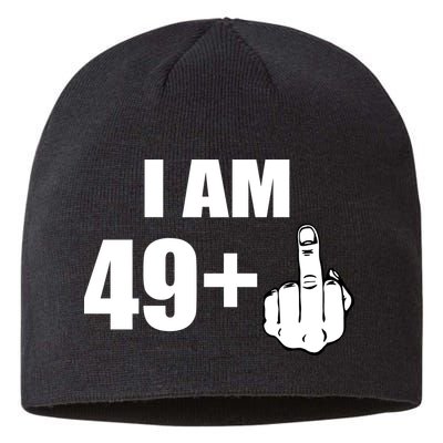 I Am 50 Middle Finger Funny 50th Birthday Gift T-Shirt Sustainable Beanie