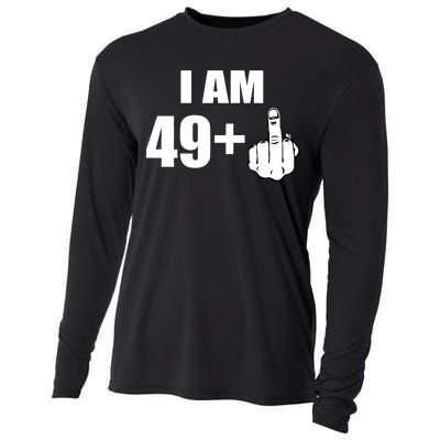 I Am 50 Middle Finger Funny 50th Birthday Gift T-Shirt Cooling Performance Long Sleeve Crew