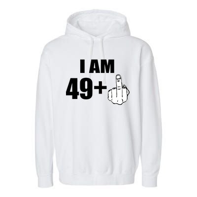 I Am 50 Middle Finger Funny 50th Birthday Gift T-Shirt Garment-Dyed Fleece Hoodie