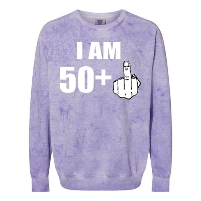 I Am 51 Middle Finger Funny 1966 Birthday Colorblast Crewneck Sweatshirt