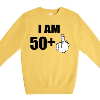 I Am 51 Middle Finger Funny 1966 Birthday Premium Crewneck Sweatshirt