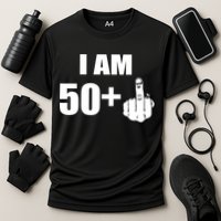 I Am 51 Middle Finger Funny 1966 Birthday Cooling Performance Crew T-Shirt
