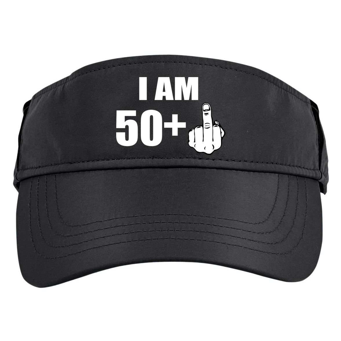 I Am 51 Middle Finger Funny 1966 Birthday Adult Drive Performance Visor