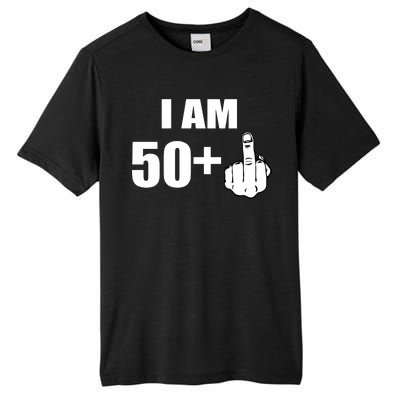 I Am 51 Middle Finger Funny 1966 Birthday Tall Fusion ChromaSoft Performance T-Shirt