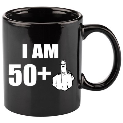I Am 51 Middle Finger Funny 1966 Birthday 11oz C Handle Ceramic Mug